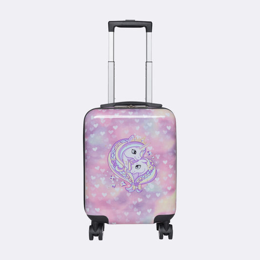 Troler pentru copii, cu roți 360°, Unicorn Princess Purple