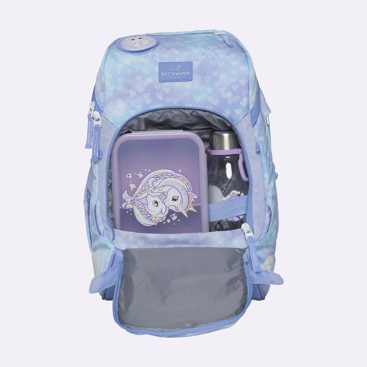 Ghiozdan, rucsac ergonomic cu pernǎ de aer Beckmann, Active Air FLX, Unicorn Princess Ice Blue