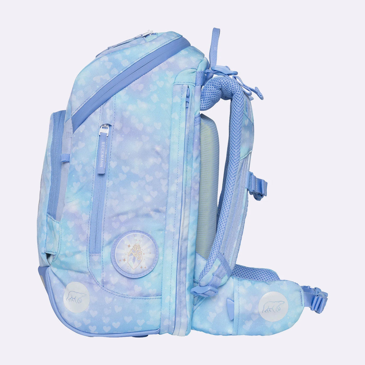 Ghiozdan, rucsac ergonomic cu pernǎ de aer Beckmann, Active Air FLX, Unicorn Princess Ice Blue