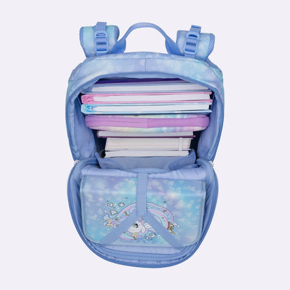 Ghiozdan, rucsac ergonomic cu pernǎ de aer Beckmann, Active Air FLX, Unicorn Princess Ice Blue