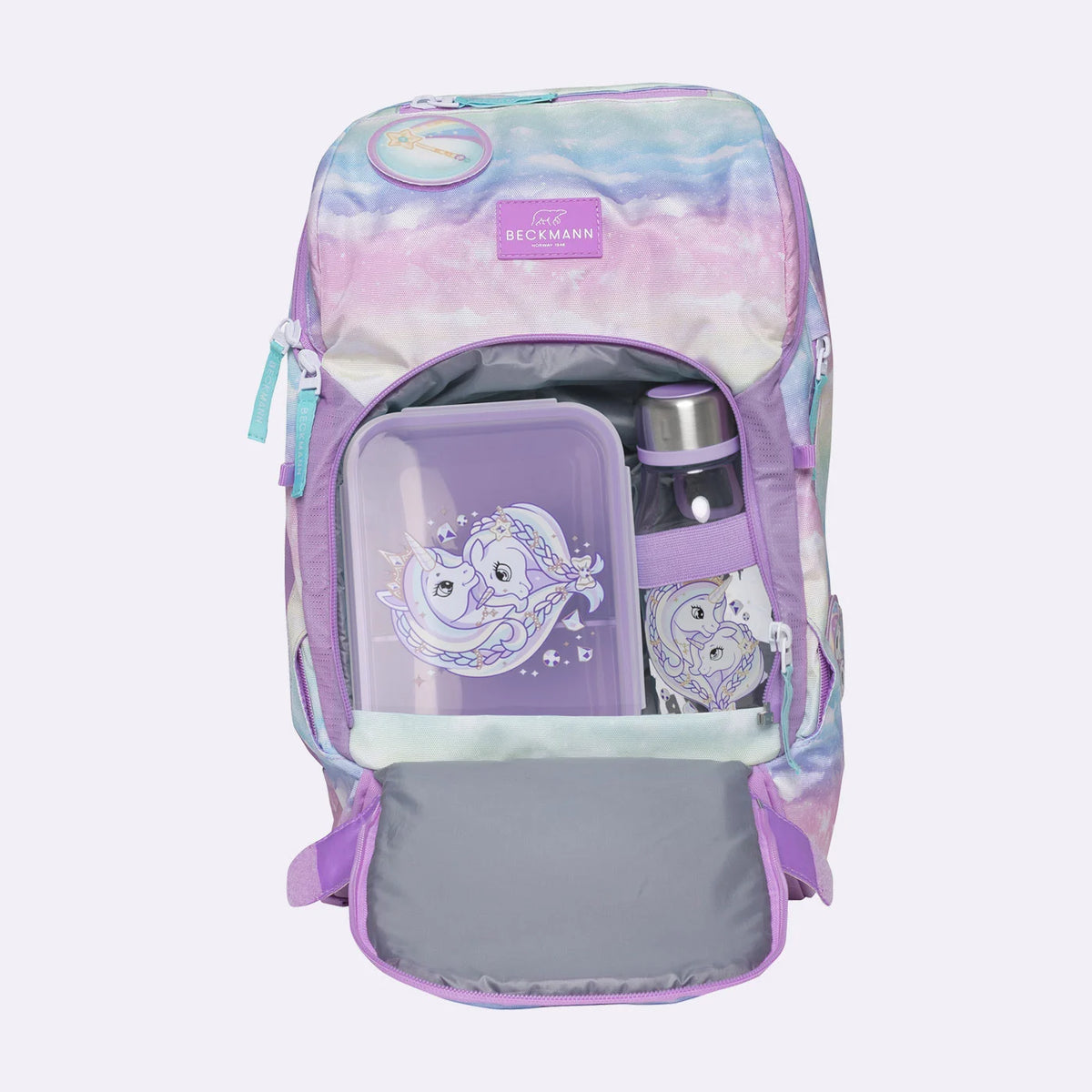 Ghiozdan, rucsac ergonomic cu pernǎ de aer Beckmann Active Air FLX, Unicorn