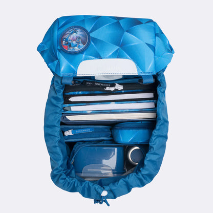 Ghiozdan ergonomic Beckmann pentru școală, Clasic, Blue Lightning