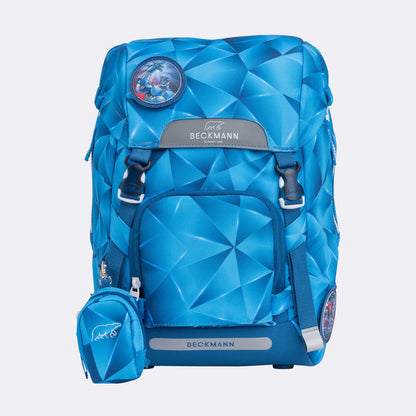 Ghiozdan ergonomic Beckmann pentru școală, Clasic, Blue Lightning