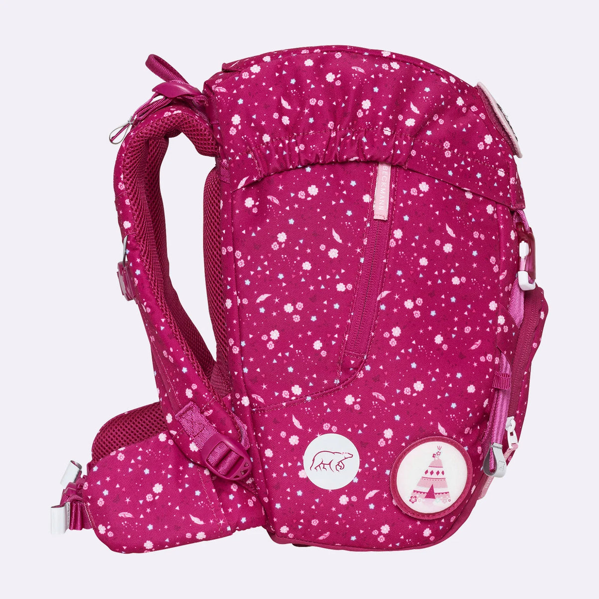 Ghiozdan, rucsac ergonomic Beckmann pentru școală, Clasic, Forest Deer Red