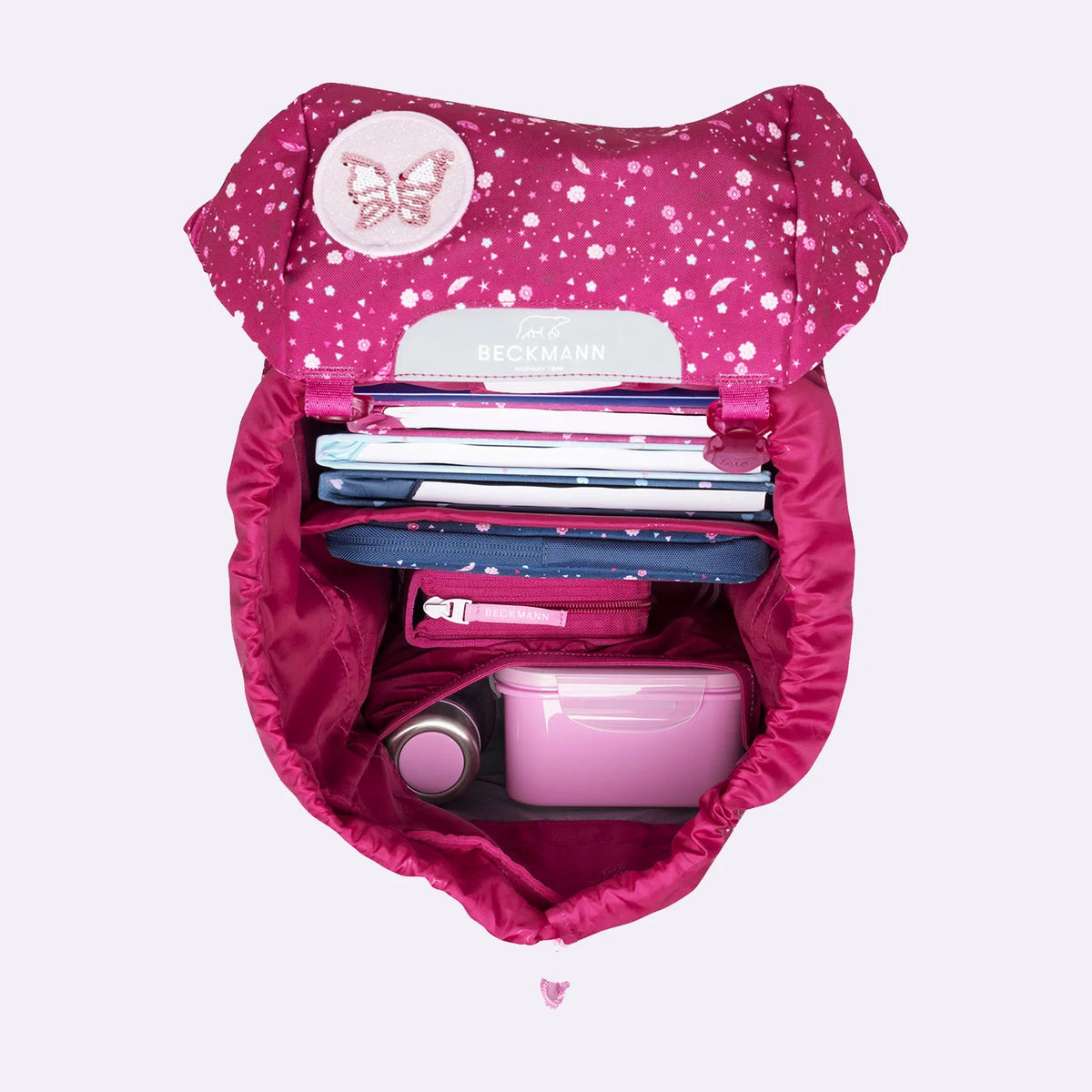 Ghiozdan, rucsac ergonomic Beckmann pentru școală, Clasic, Forest Deer Red