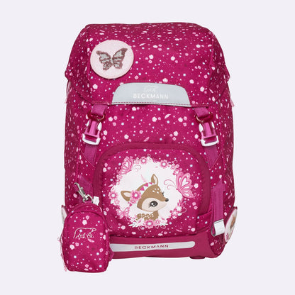Ghiozdan, rucsac ergonomic Beckmann pentru școală, Clasic, Forest Deer Red