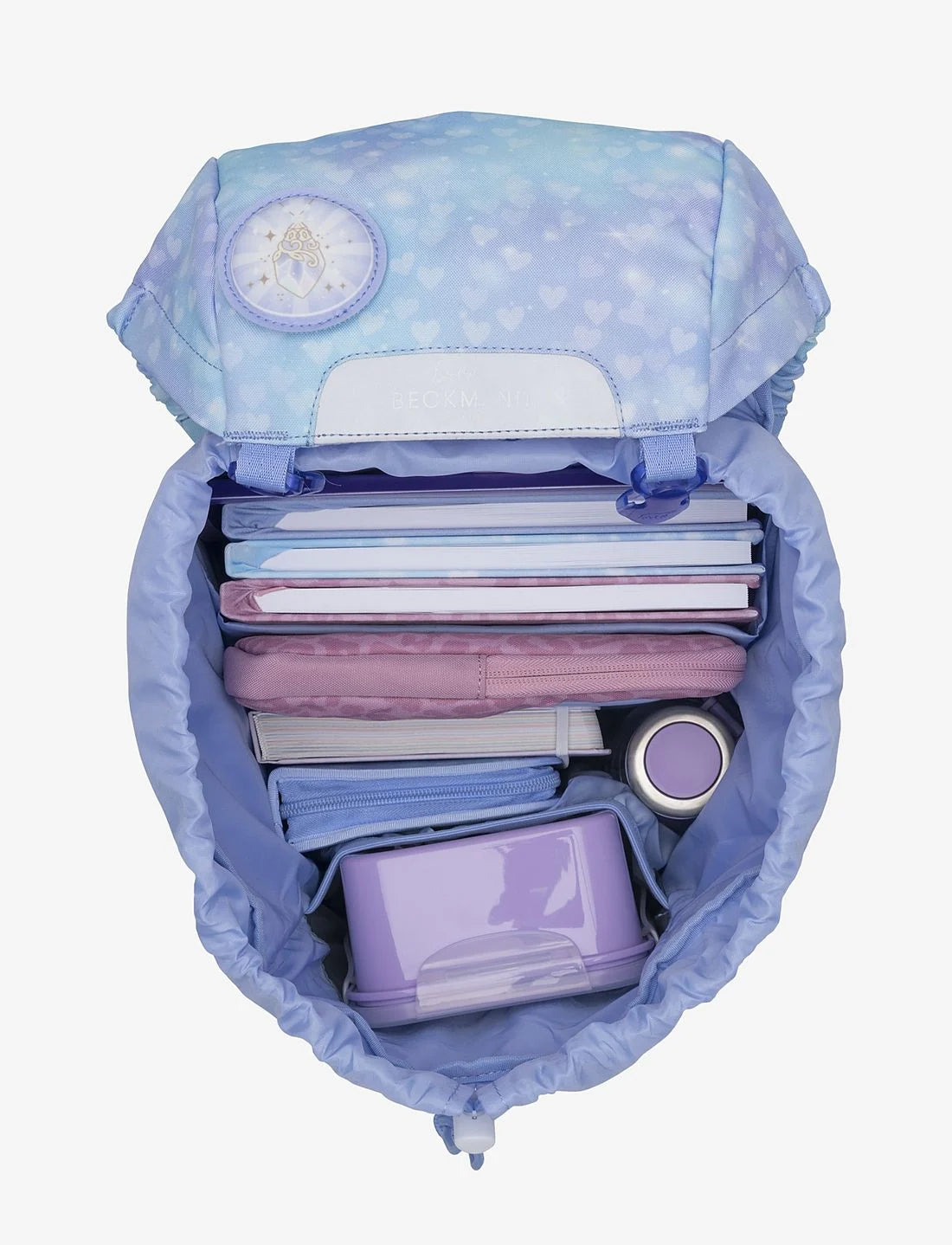Ghiozdan ergonomic Beckmann pentru școală, Clasic, Unicorn Princess Ice Blue