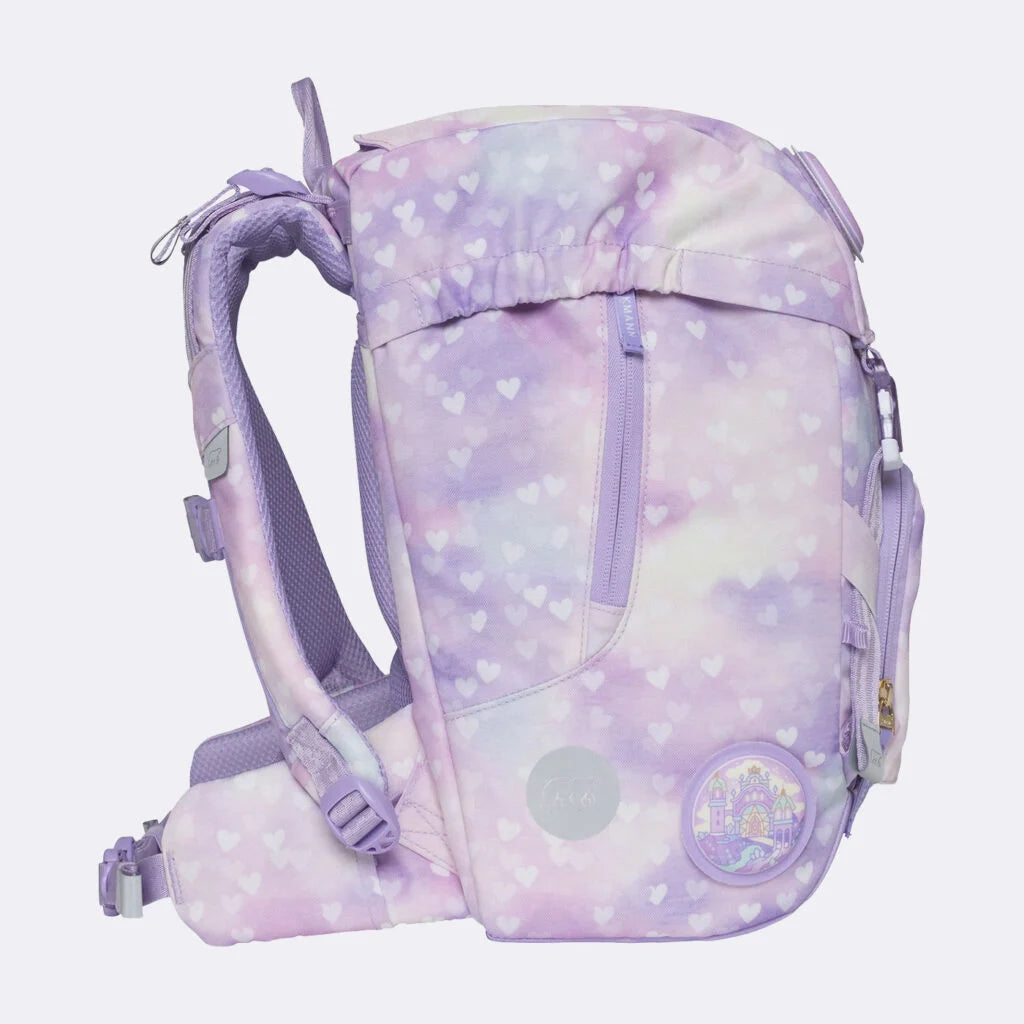 Ghiozdan ergonomic Beckmann pentru școală, Clasic, Unicorn Princess Purple