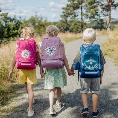 Ghiozdan, rucsac ergonomic cu pernǎ de aer Beckmann, Active Air FLX, Forest Deer Red
