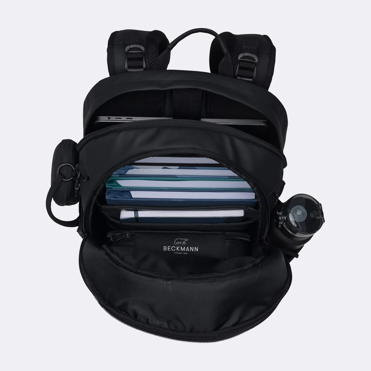 Ghiozdan, rucsac ergonomic Beckmann, Sport Air, Black coated