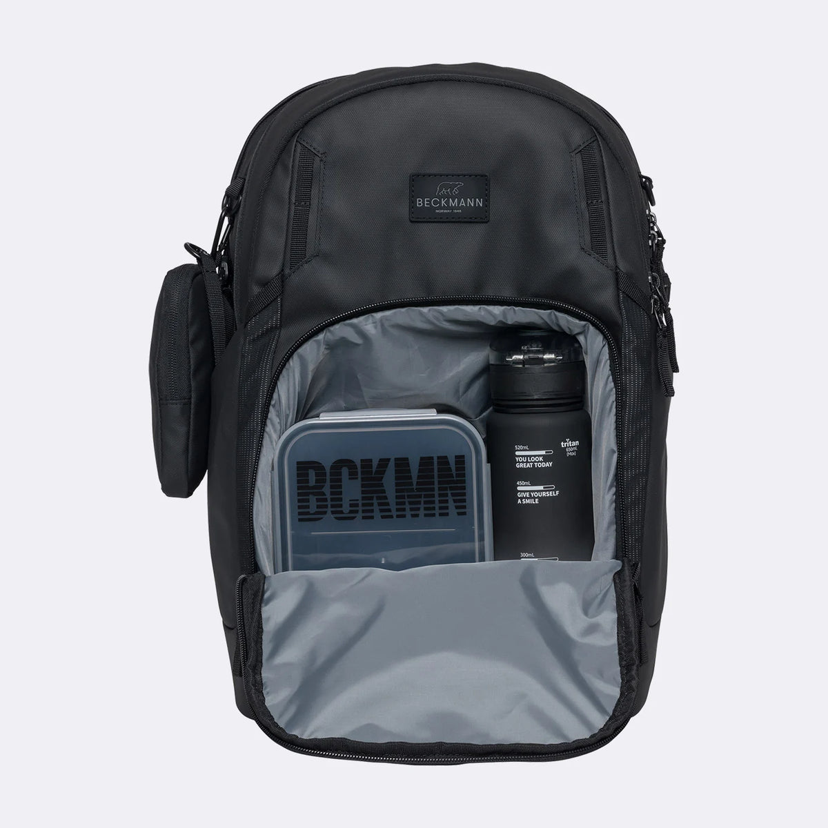 Ghiozdan, rucsac ergonomic Beckmann, Sport Air, Black coated