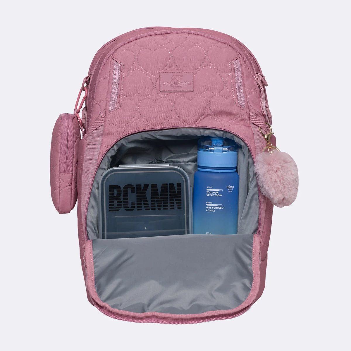 Ghiozdan, rucsac ergonomic Beckmann, Sport Air, Padded hearts rose