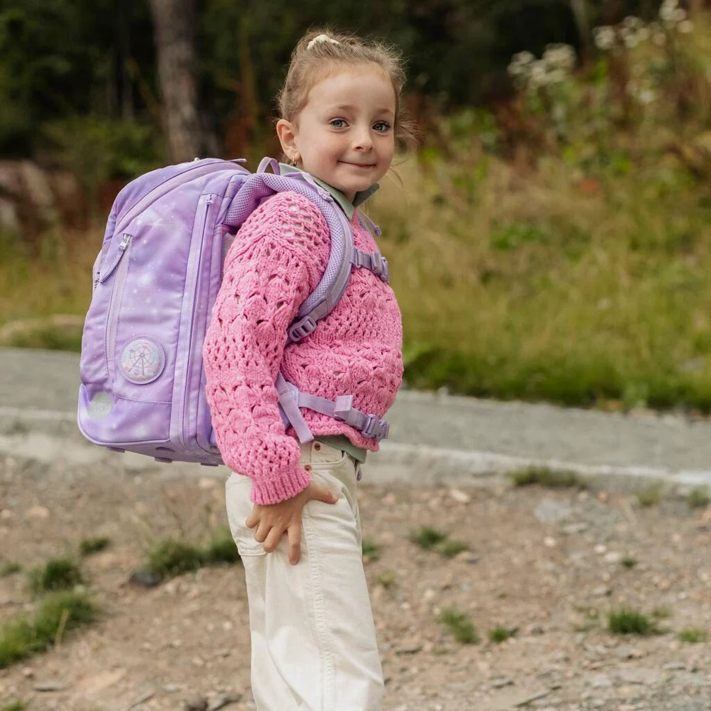 Ghiozdan, rucsac ergonomic cu pernǎ de aer Beckmann Active Air FLX, Candy