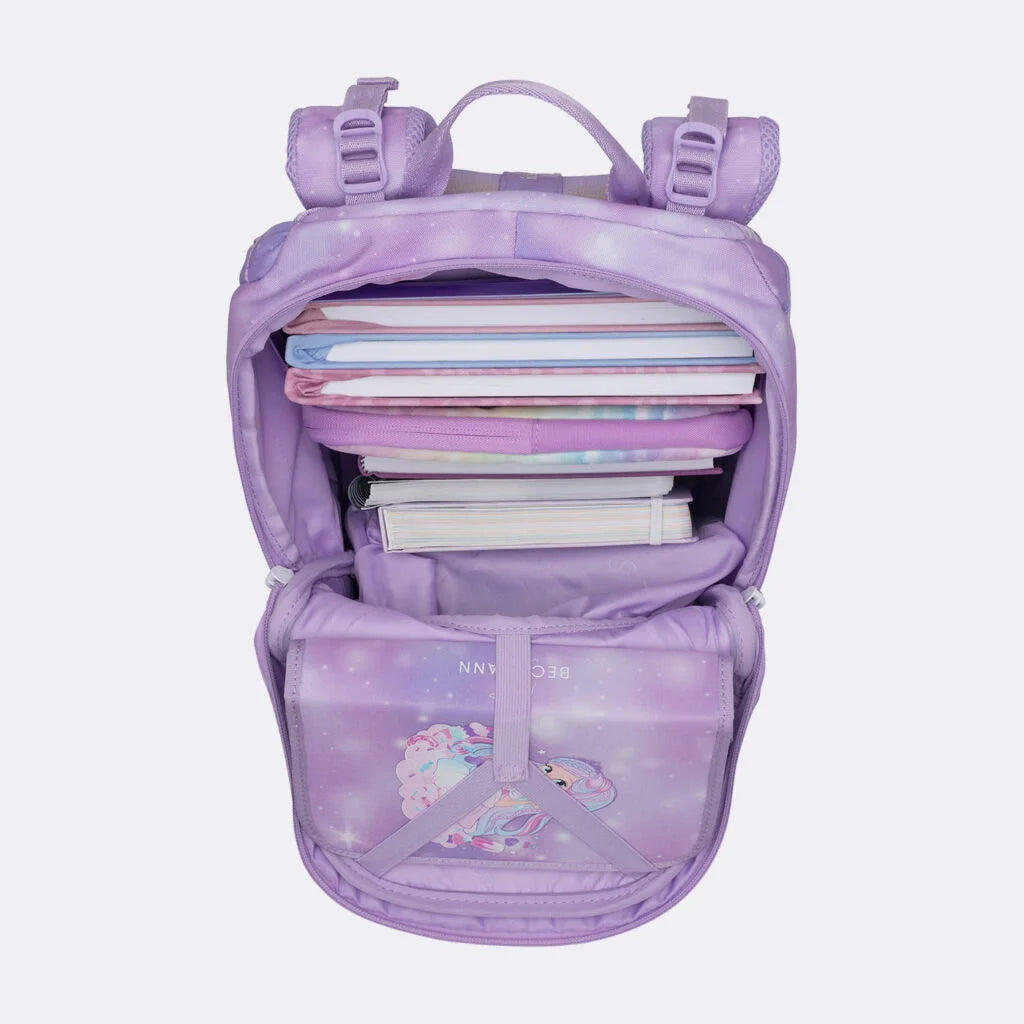 Ghiozdan, rucsac ergonomic cu pernǎ de aer Beckmann Active Air FLX, Candy