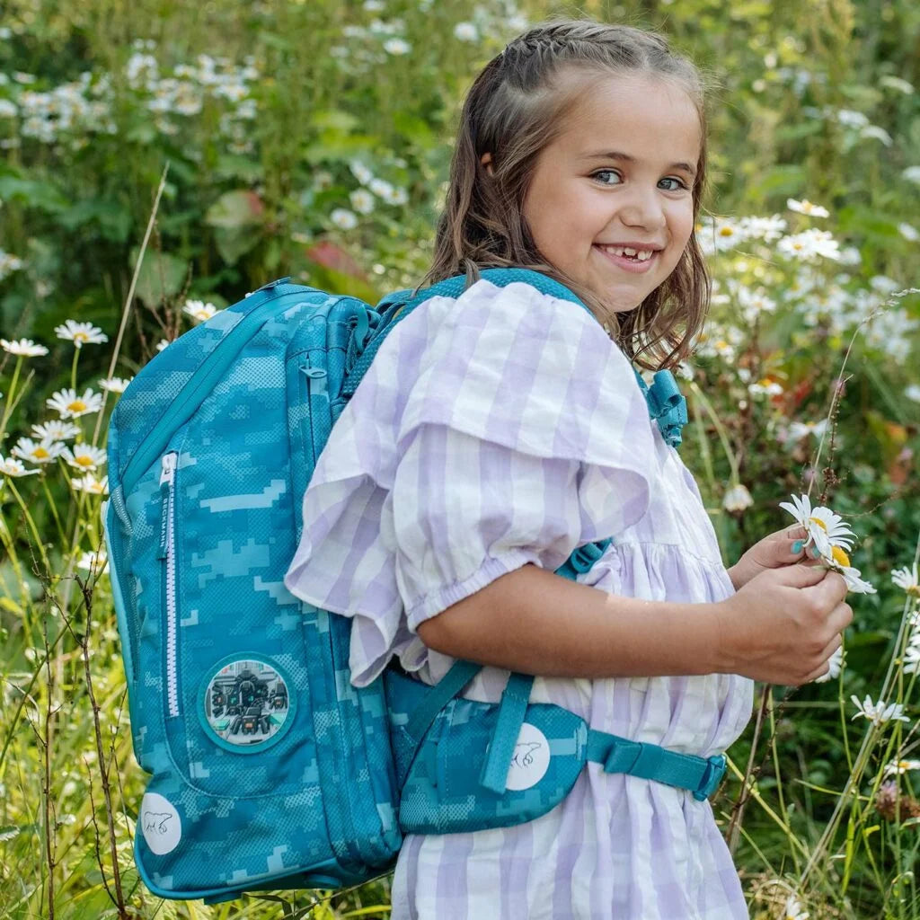 Ghiozdan, rucsac ergonomic cu pernǎ de aer Beckmann, Active Air FLX, Jungle game