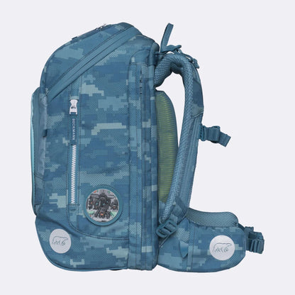 Ghiozdan, rucsac ergonomic cu pernǎ de aer Beckmann, Active Air FLX, Jungle game