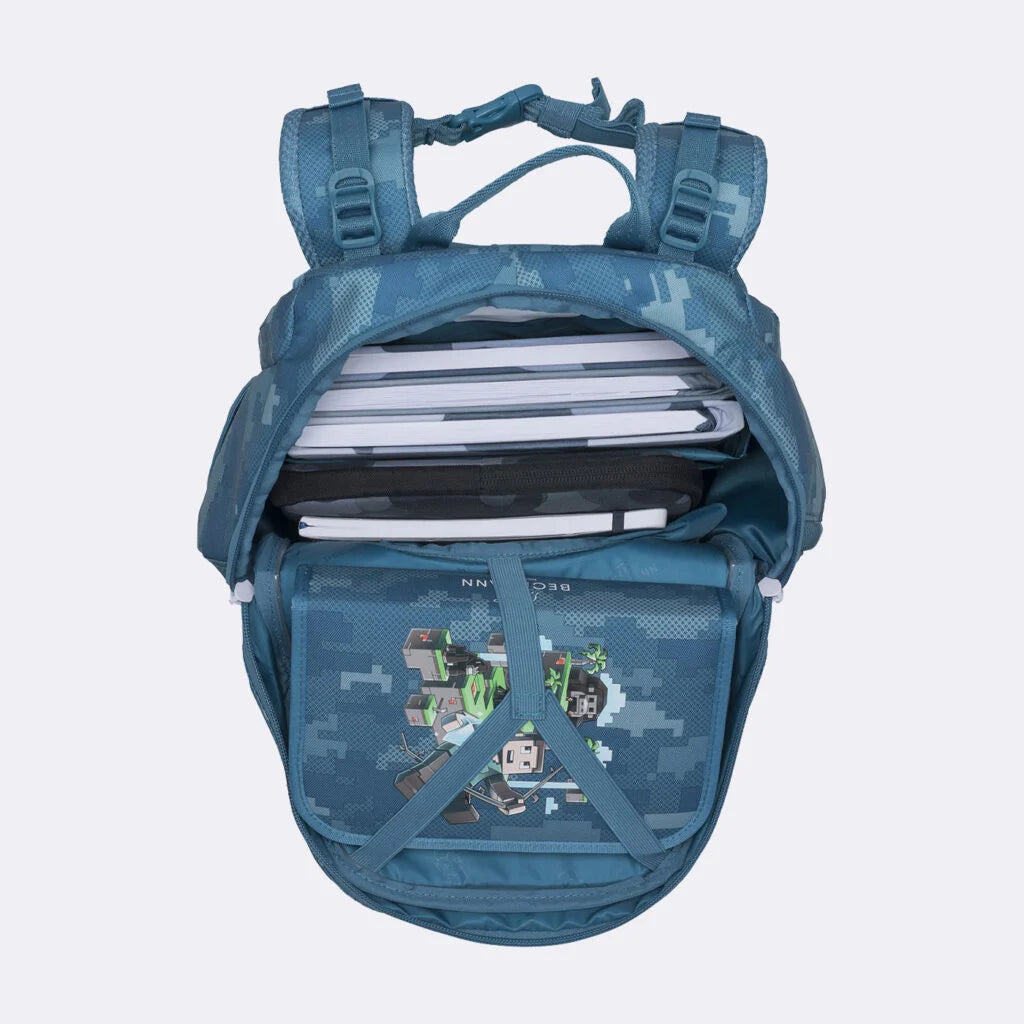 Ghiozdan, rucsac ergonomic cu pernǎ de aer Beckmann, Active Air FLX, Jungle game