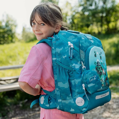 Ghiozdan, rucsac ergonomic cu pernǎ de aer Beckmann, Active Air FLX, Jungle game