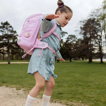 Ghiozdan, rucsac ergonomic cu pernǎ de aer Beckmann, Active Air FLX, Rosie
