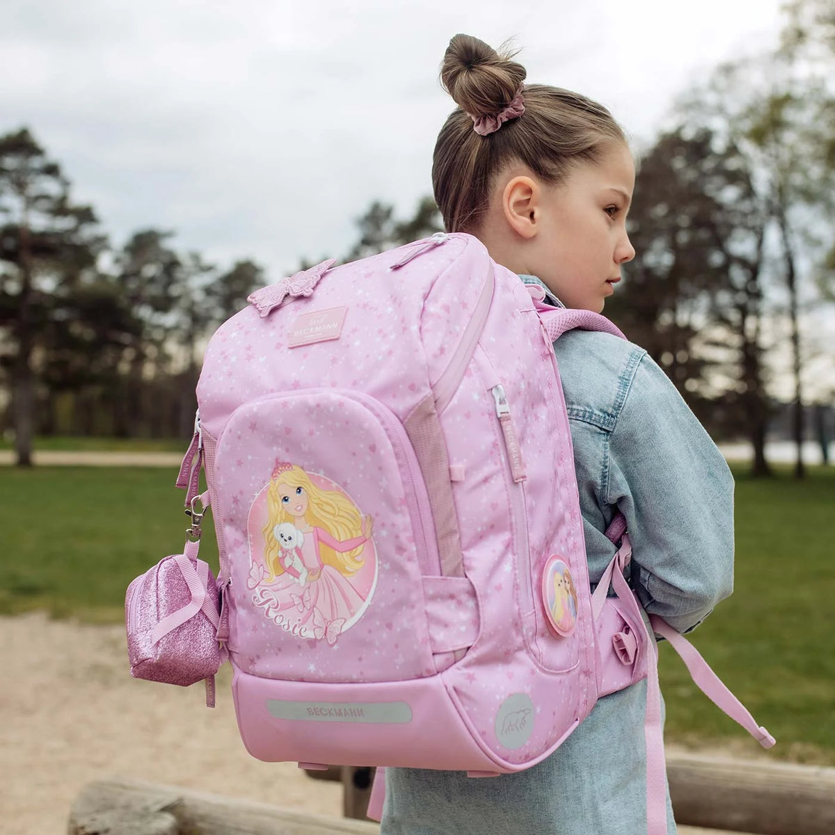Ghiozdan, rucsac ergonomic cu pernǎ de aer Beckmann, Active Air FLX, Rosie