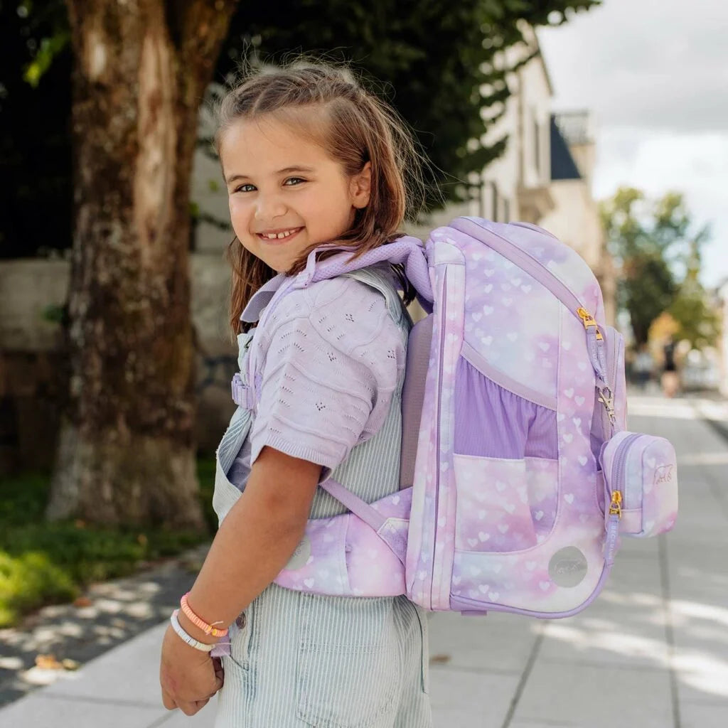 Ghiozdan, rucsac ergonomic cu pernǎ de aer Beckmann, Active Air FLX, Unicorn Princess Purple