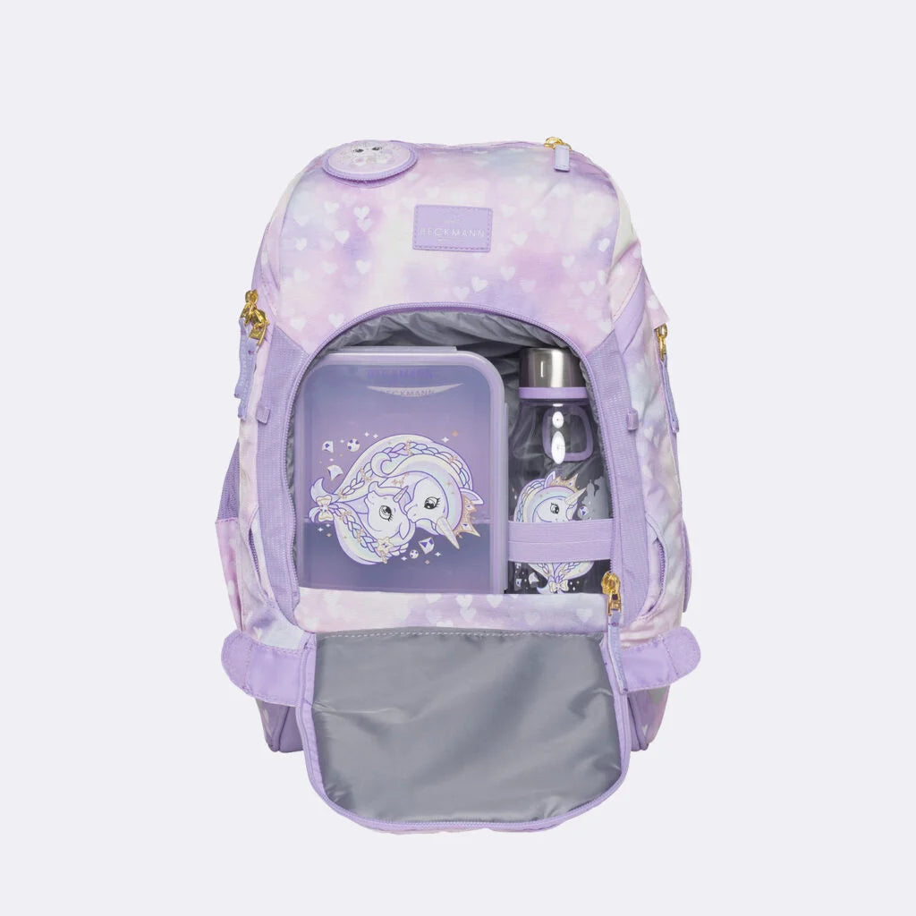 Ghiozdan, rucsac ergonomic cu pernǎ de aer Beckmann, Active Air FLX, Unicorn Princess Purple