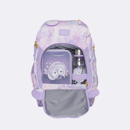 Ghiozdan, rucsac ergonomic cu pernǎ de aer Beckmann, Active Air FLX, Unicorn Princess Purple