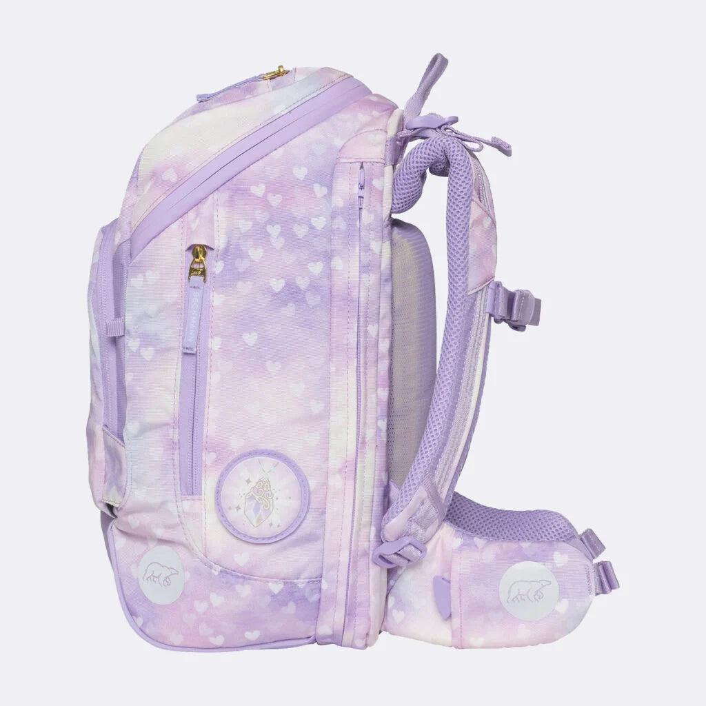 Ghiozdan, rucsac ergonomic cu pernǎ de aer Beckmann, Active Air FLX, Unicorn Princess Purple