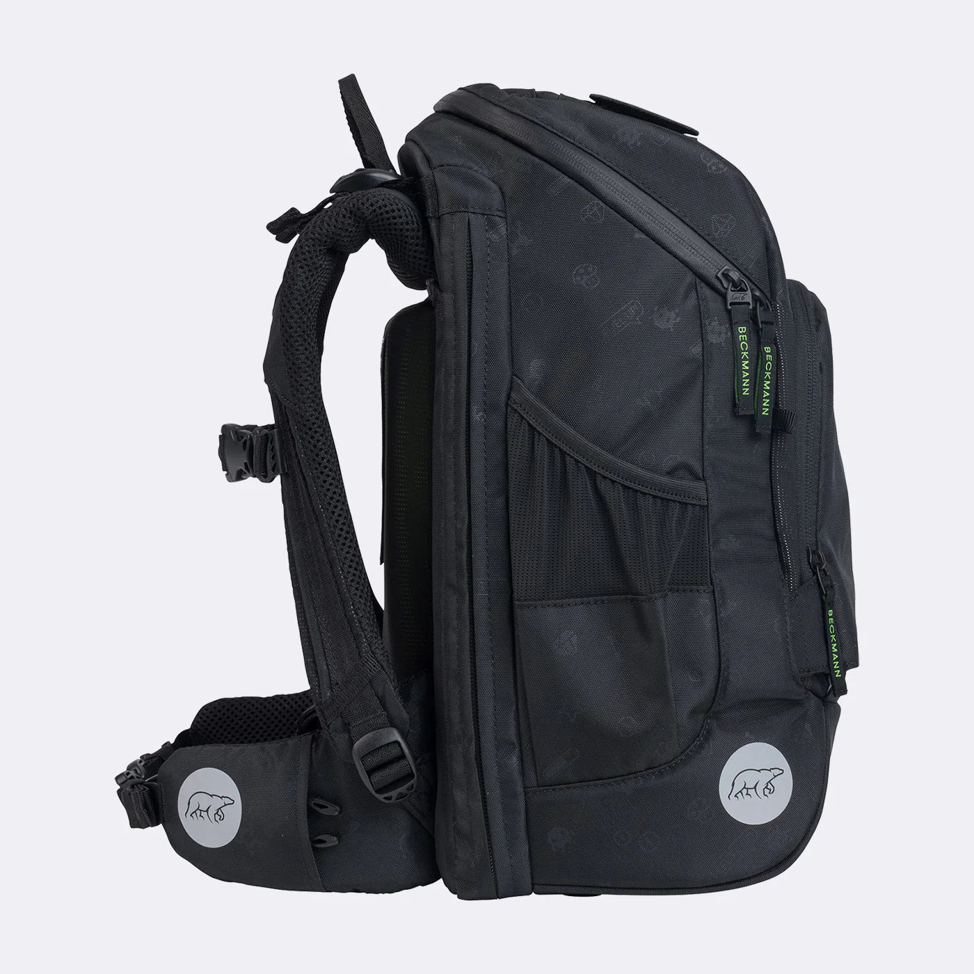 Ghiozdan, rucsac ergonomic cu pernǎ de aer Beckmann, set Active Air FLX 6 piese, Pixel