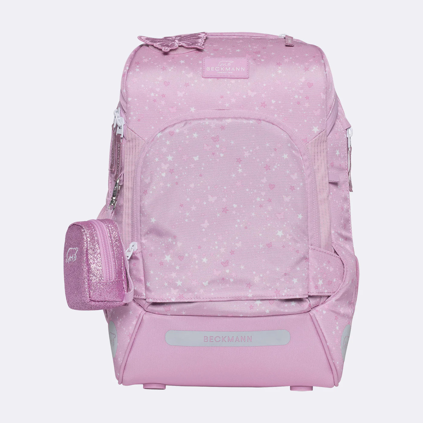 Ghiozdan, rucsac ergonomic cu pernǎ de aer Beckmann, set Active Air FLX 6 piese, Rosie