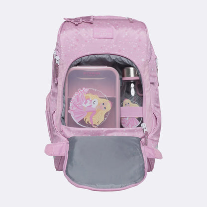 Ghiozdan, rucsac ergonomic cu pernǎ de aer Beckmann, set Active Air FLX 6 piese, Rosie