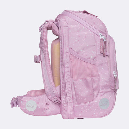 Ghiozdan, rucsac ergonomic cu pernǎ de aer Beckmann, set Active Air FLX 6 piese, Rosie