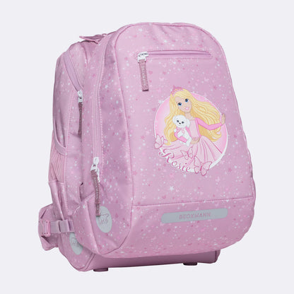 Ghiozdan, rucsac ergonomic cu pernǎ de aer Beckmann, set Active Air FLX 6 piese, Rosie