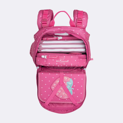 Ghiozdan, rucsac ergonomic cu pernǎ de aer Beckmann, set Active Air FLX 6 piese, Strawberry