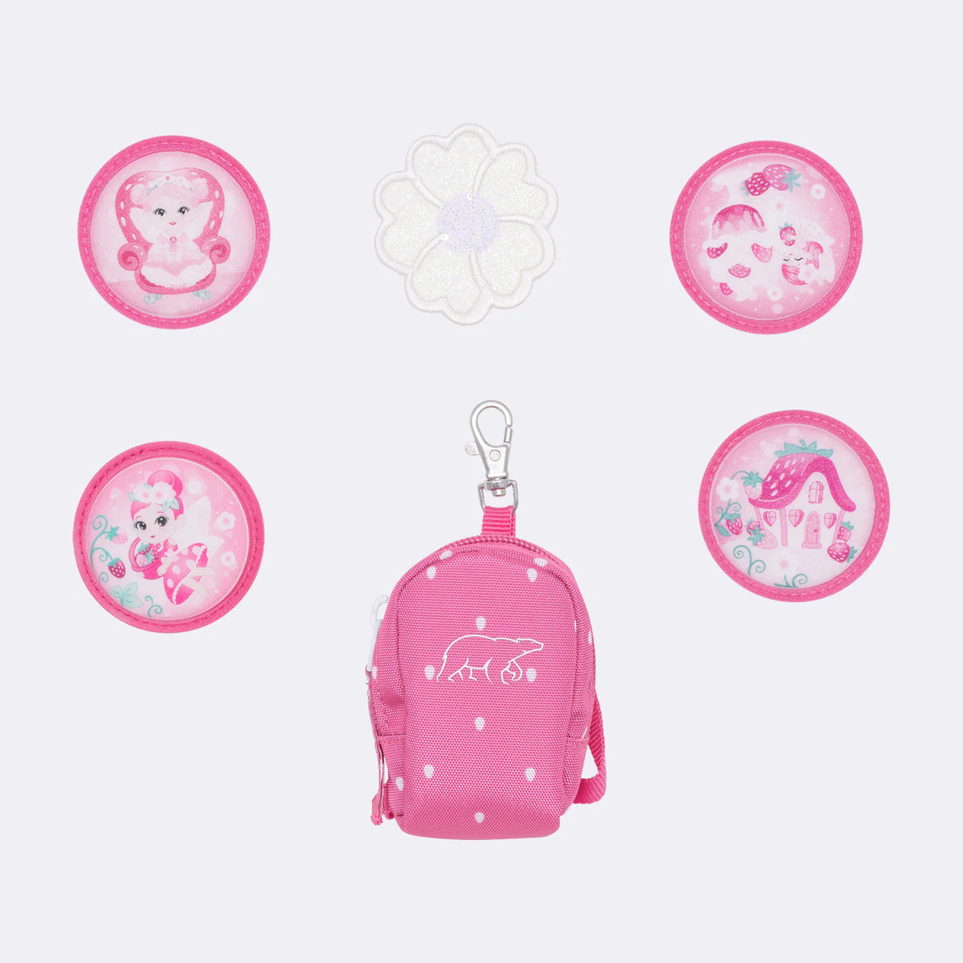 Ghiozdan, rucsac ergonomic cu pernǎ de aer Beckmann, set Active Air FLX 6 piese, Strawberry