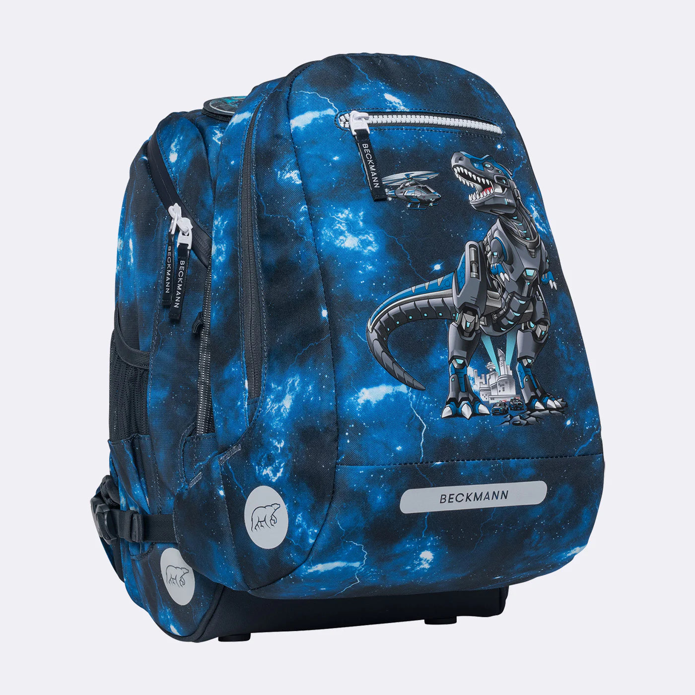 Ghiozdan, rucsac ergonomic cu pernǎ de aer Beckmann, set Active Air FLX 6 piese, Tech Rex