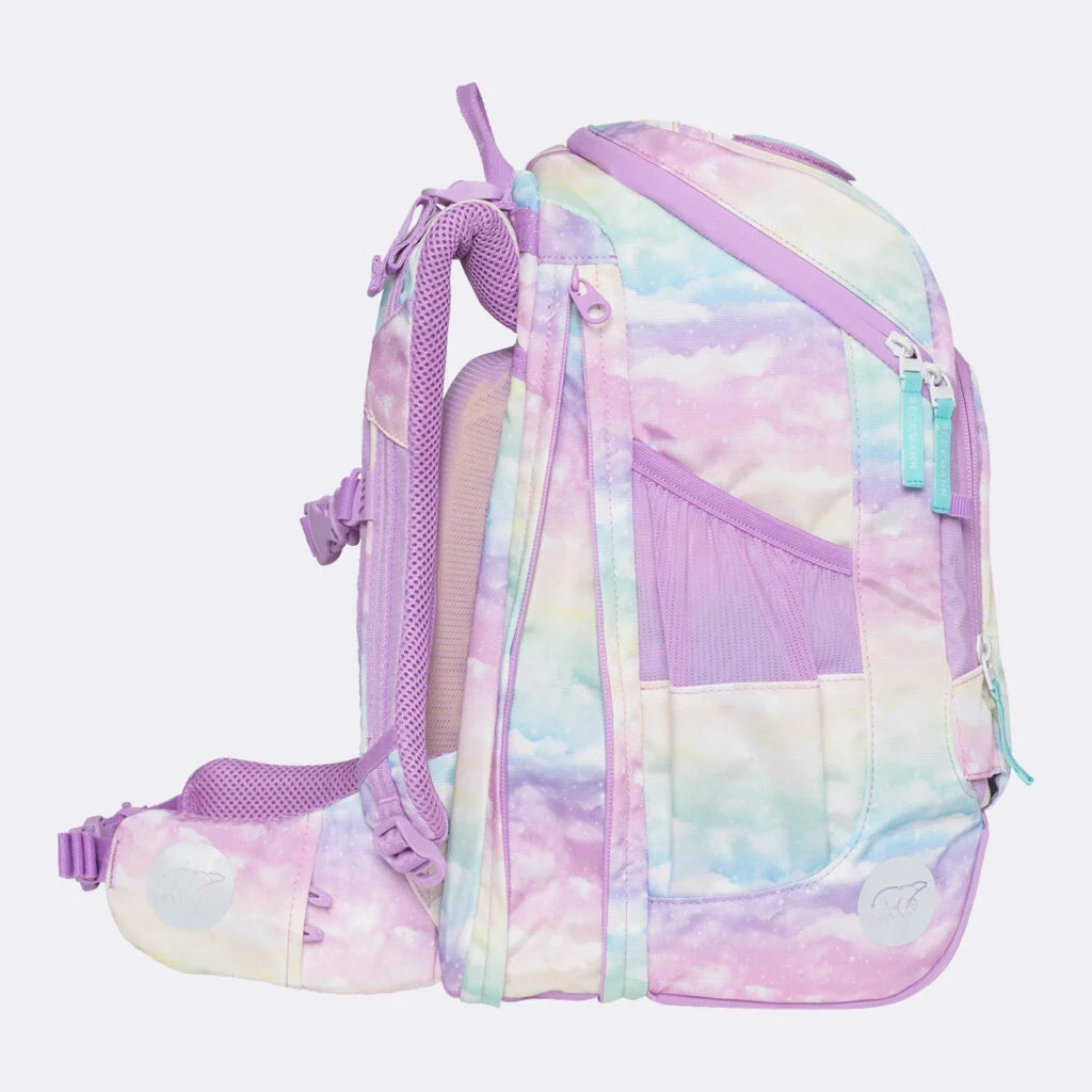 Ghiozdan, rucsac ergonomic cu pernǎ de aer Beckmann, set Active Air FLX 6 piese, Unicorn