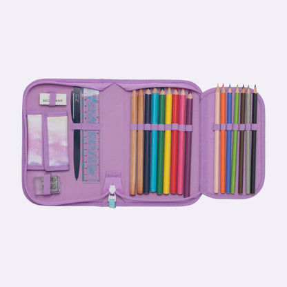 Ghiozdan, rucsac ergonomic cu pernǎ de aer Beckmann, set Active Air FLX 6 piese, Unicorn