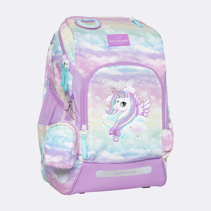 Ghiozdan, rucsac ergonomic cu pernǎ de aer Beckmann, set Active Air FLX 6 piese, Unicorn