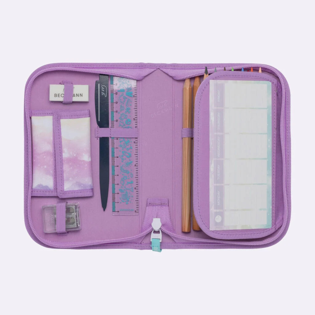 Ghiozdan, rucsac ergonomic cu pernǎ de aer Beckmann, set Active Air FLX 6 piese, Unicorn