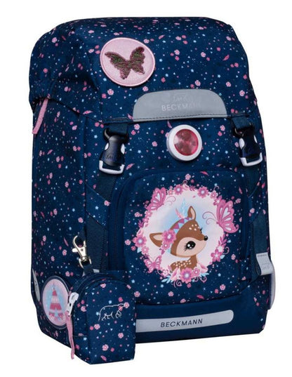 Ghiozdan, rucsac ergonomic Beckmann pentru școală, Clasic, Forest Deer Blue