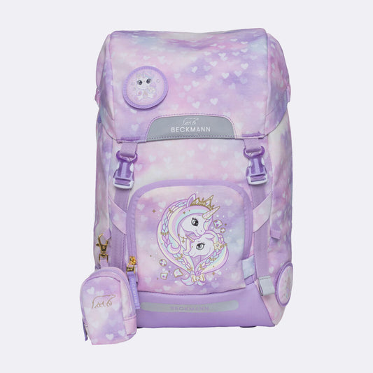 Ghiozdan, rucsac ergonomic Beckmann pentru școală, Clasic MAXI, UNICORN PRINCESS PURPLE
