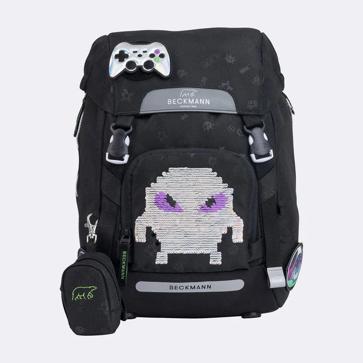 Ghiozdan, rucsac ergonomic Beckmann pentru școală, Clasic, Pixel