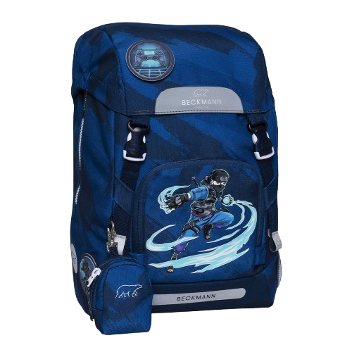 Ghiozdan, rucsac ergonomic școală, Clasic, Ninja master blue