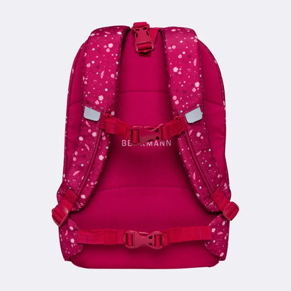 Ghiozdan, rucsac ergonomic Beckmann, set clasic 6 piese, Forest Deer Red