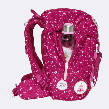 Ghiozdan, rucsac ergonomic Beckmann, set clasic 6 piese, Forest Deer Red