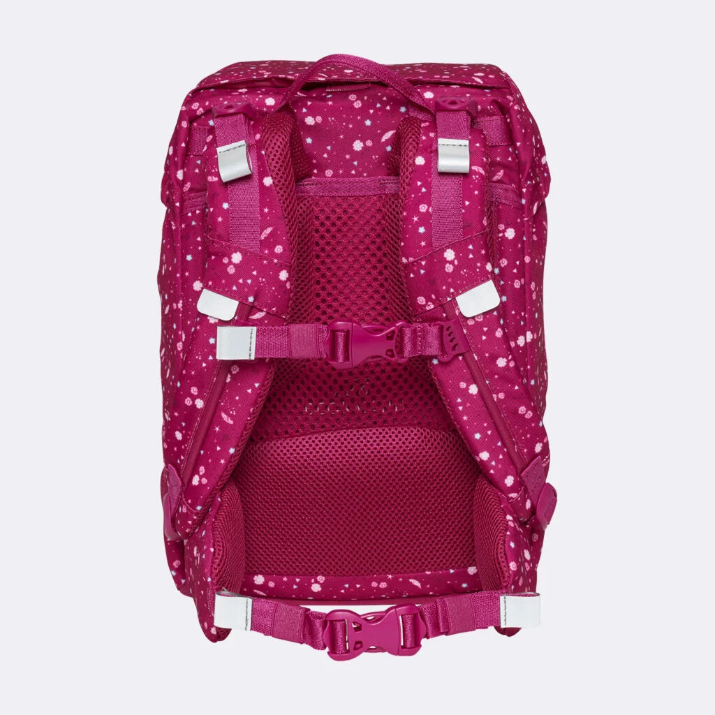 Ghiozdan, rucsac ergonomic Beckmann, set clasic 6 piese, Forest Deer Red