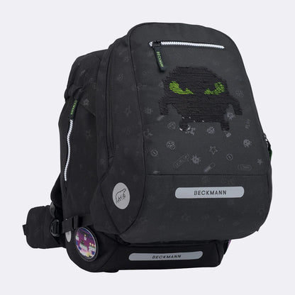 Ghiozdan, rucsac ergonomic Beckmann, set clasic 6 piese, Pixel
