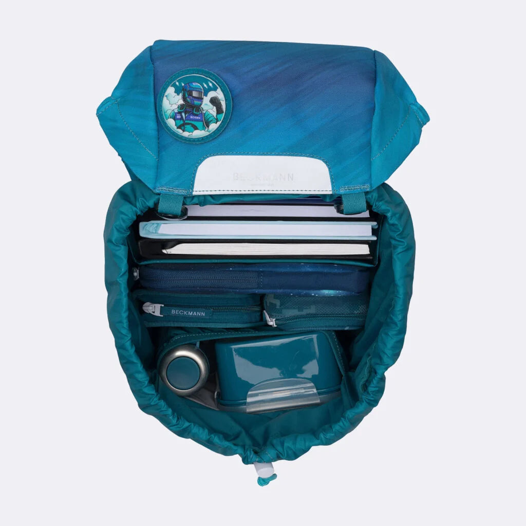 Ghiozdan, rucsac ergonomic cu pernǎ de aer Beckmann, set Active Air FLX 6 piese, Racing
