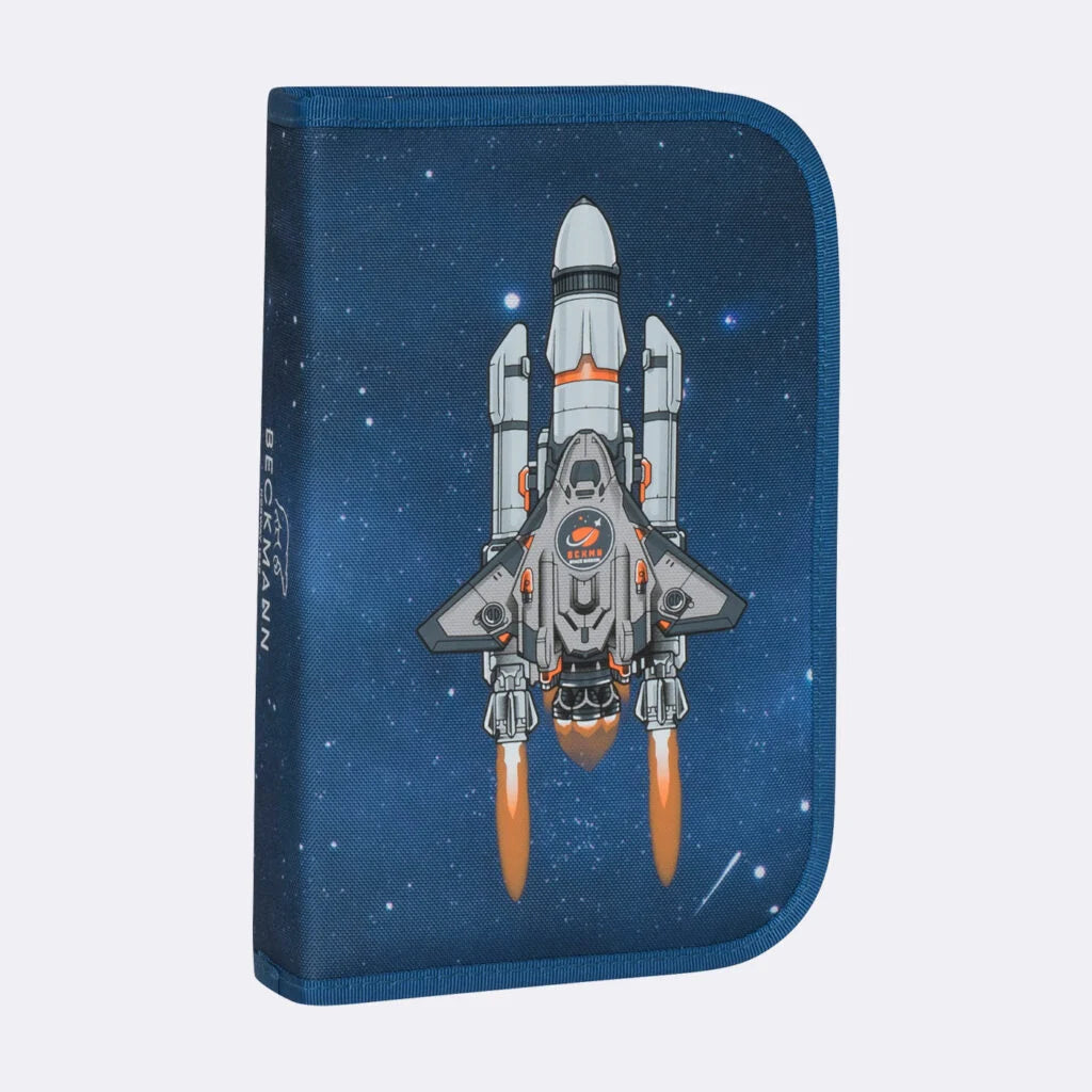 Ghiozdan, rucsac ergonomic cu pernǎ de aer Beckmann, set Active Air FLX 6 piese, Space Mission